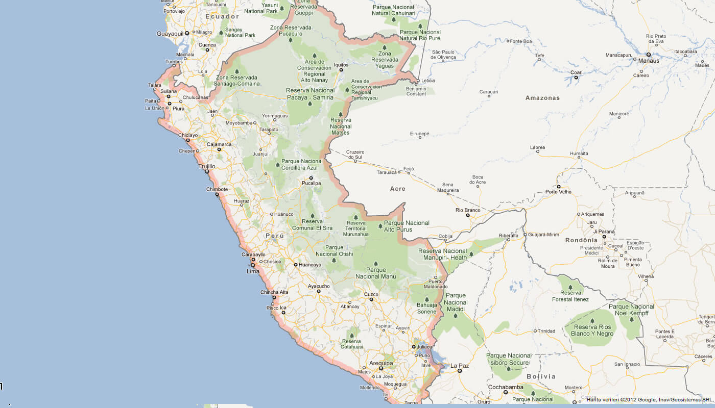 Country karte von Peru